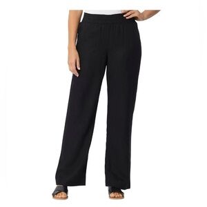 Briggs Women's Linen Blend Pull On Pant M Black